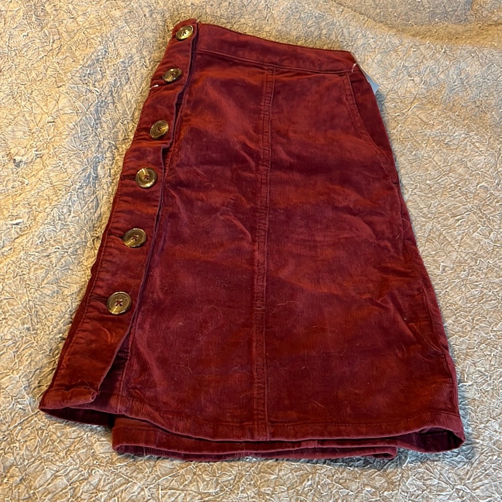 NWT Corduroy Button Front Mini